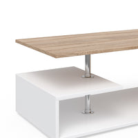 Vicco Tavolino da salotto Bianco/Sonoma 91 x 52,6 cm