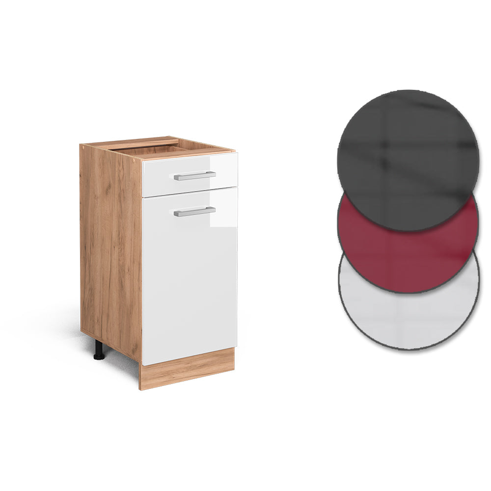 Vicco Mobiletto base per cucina Bianco lucido 40 cm senza piano di lavoro