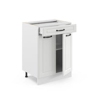 Vicco Mobiletto base per cucina Bianco casa di campagna 60 cm con cassetto, PL Rovere