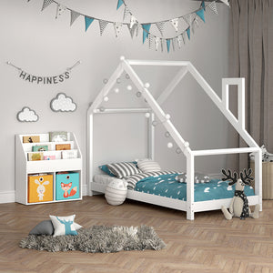 Vicco Libreria bambini Bianco 30.7 x 79 cm con 2 scatole pieghevoli opt.1