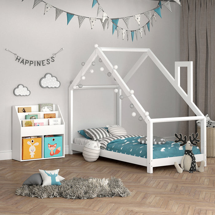 Vicco Libreria bambini Bianco 30.7 x 79 cm con 2 scatole pieghevoli opt.1