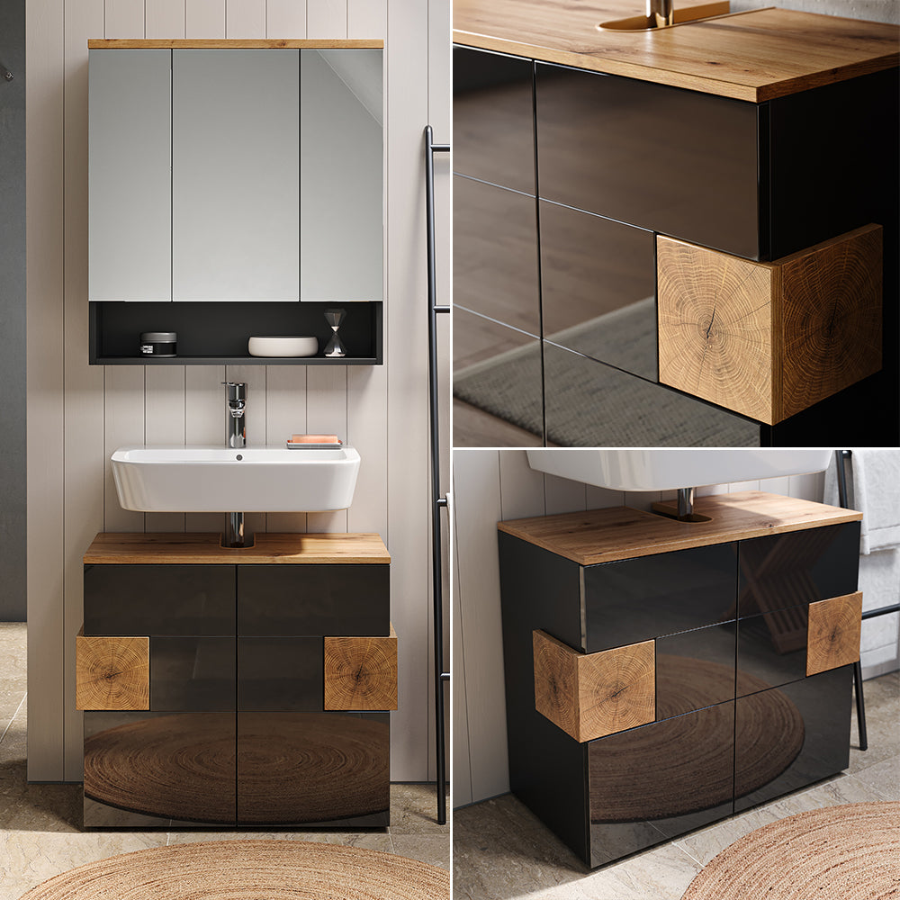 Vicco Set mobili bagno Antracite 2 parti