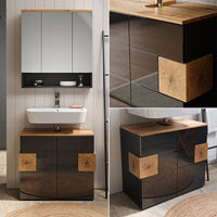 Vicco Set mobili bagno Antracite 2 parti