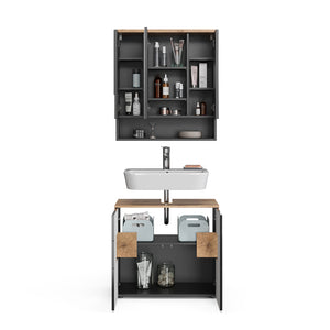 Vicco Set mobili bagno Antracite 2 parti