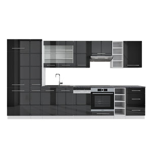 Vicco Cucina componibile Antracite lucido/bianco 355 cm , PL Antracite