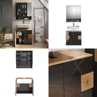 Vicco Set mobili bagno Antracite 2 parti