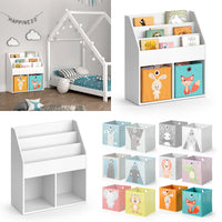 Vicco Libreria bambini Bianco 30.7 x 79 cm con 2 scatole pieghevoli opt.1