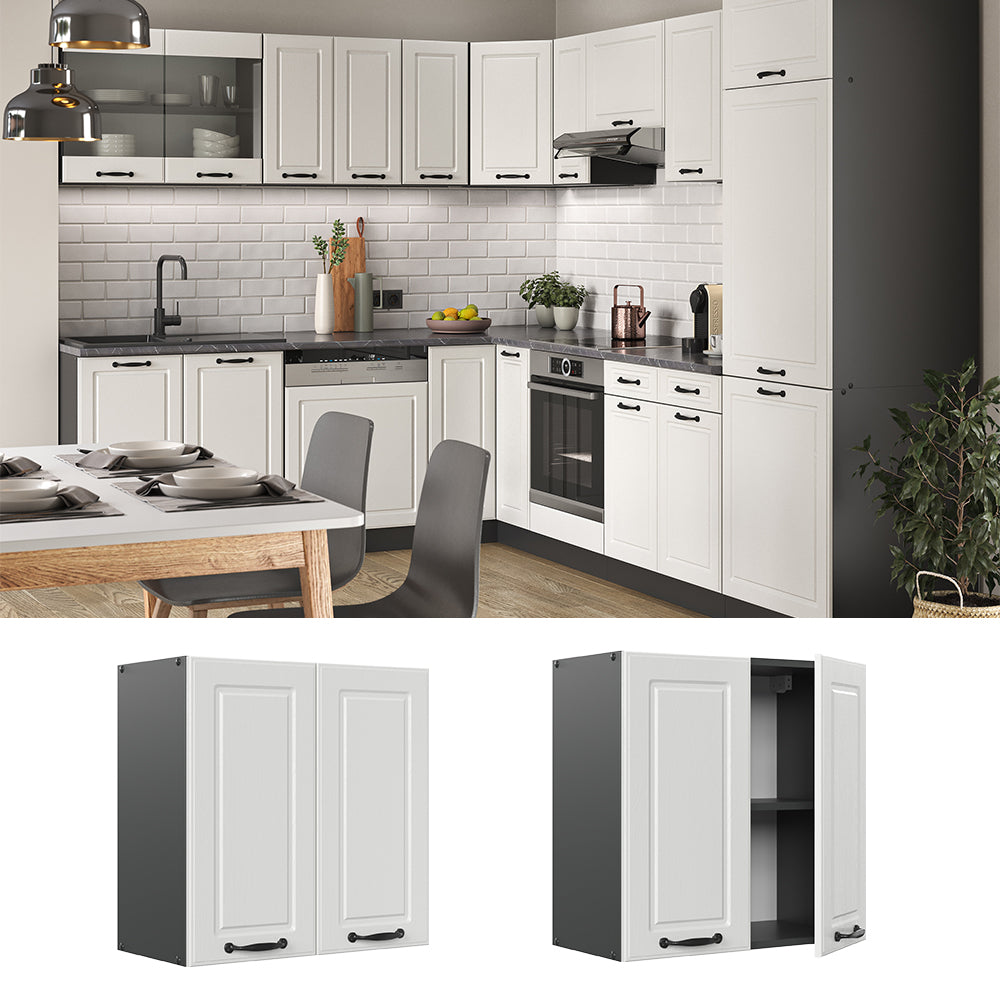 Vicco Pensile da cucina Bianco casa di campagna 60 cm