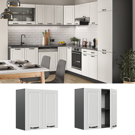 Vicco Pensile da cucina Bianco casa di campagna 60 cm