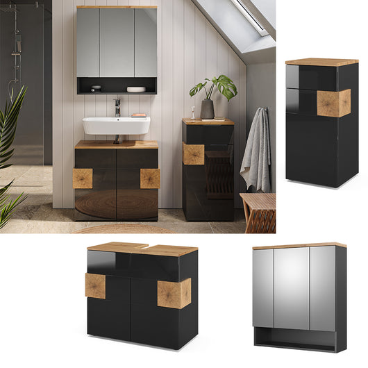 Vicco Set mobili bagno Antracite 3 parti