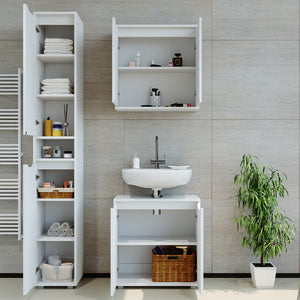 Vicco Set mobili bagno Bianco 3 parti, con colonna