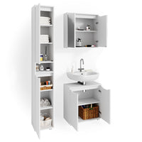 Vicco Set mobili bagno Bianco 3 parti, con colonna