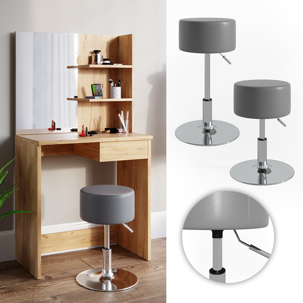 Vicco Sgabello Grigio 33.5 x 67 cm per tavolo da toeletta