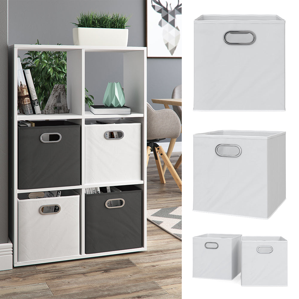 Vicco Scatola pieghevole Bianco 30 x 30 cm Set di 2