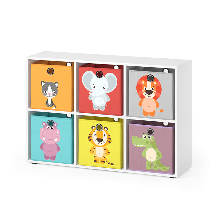 Vicco Libreria bambini Bianco 72 x 107.8 cm con 6 scatole pieghevoli