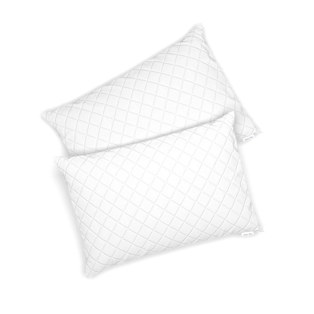 Vitalispa Cuscino per la testa Bianco 50 x 75 cm Set di 2