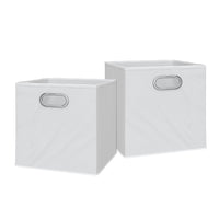 Vicco Scatola pieghevole Bianco 30 x 30 cm Set di 2