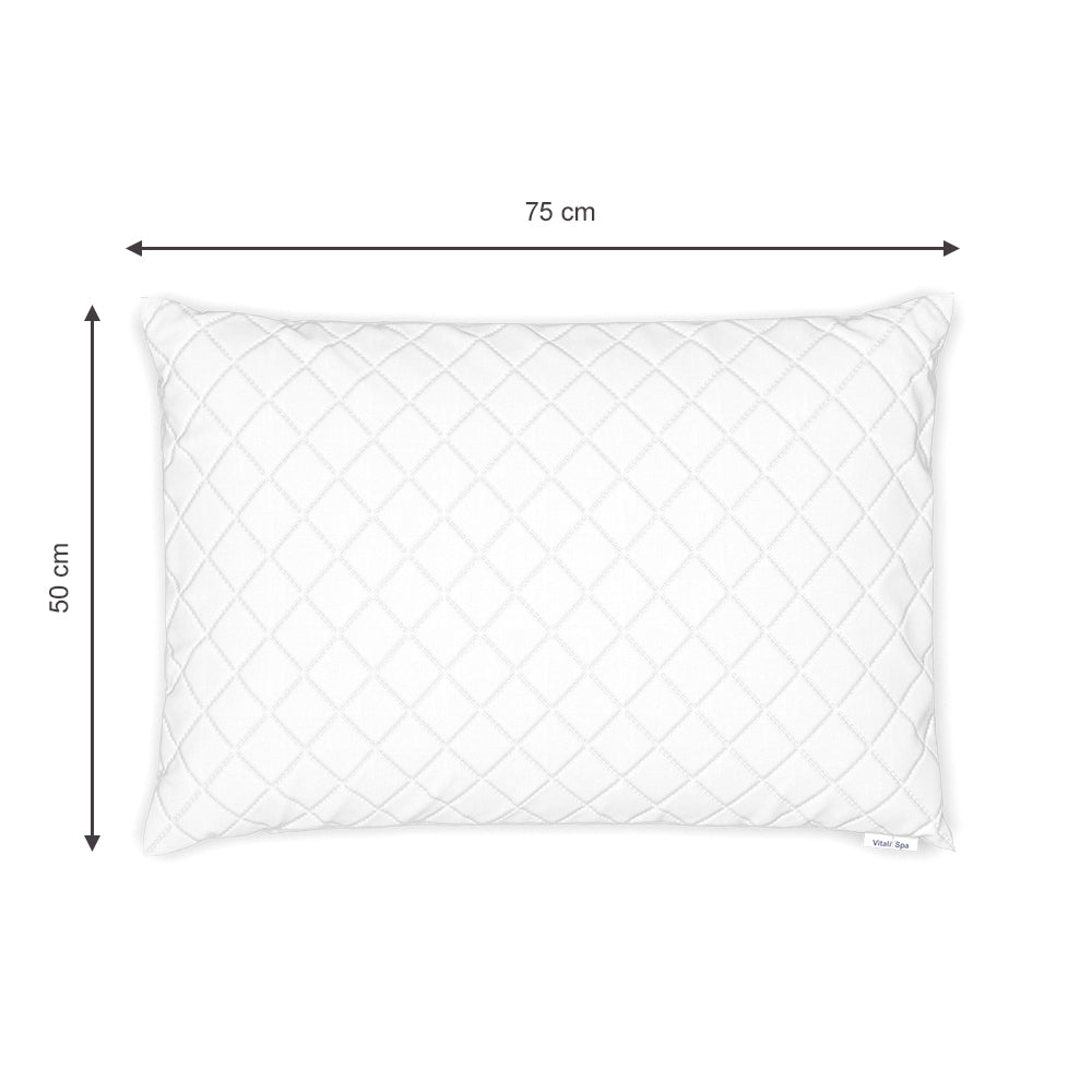 Vitalispa Cuscino per la testa Bianco 50 x 75 cm Set di 2