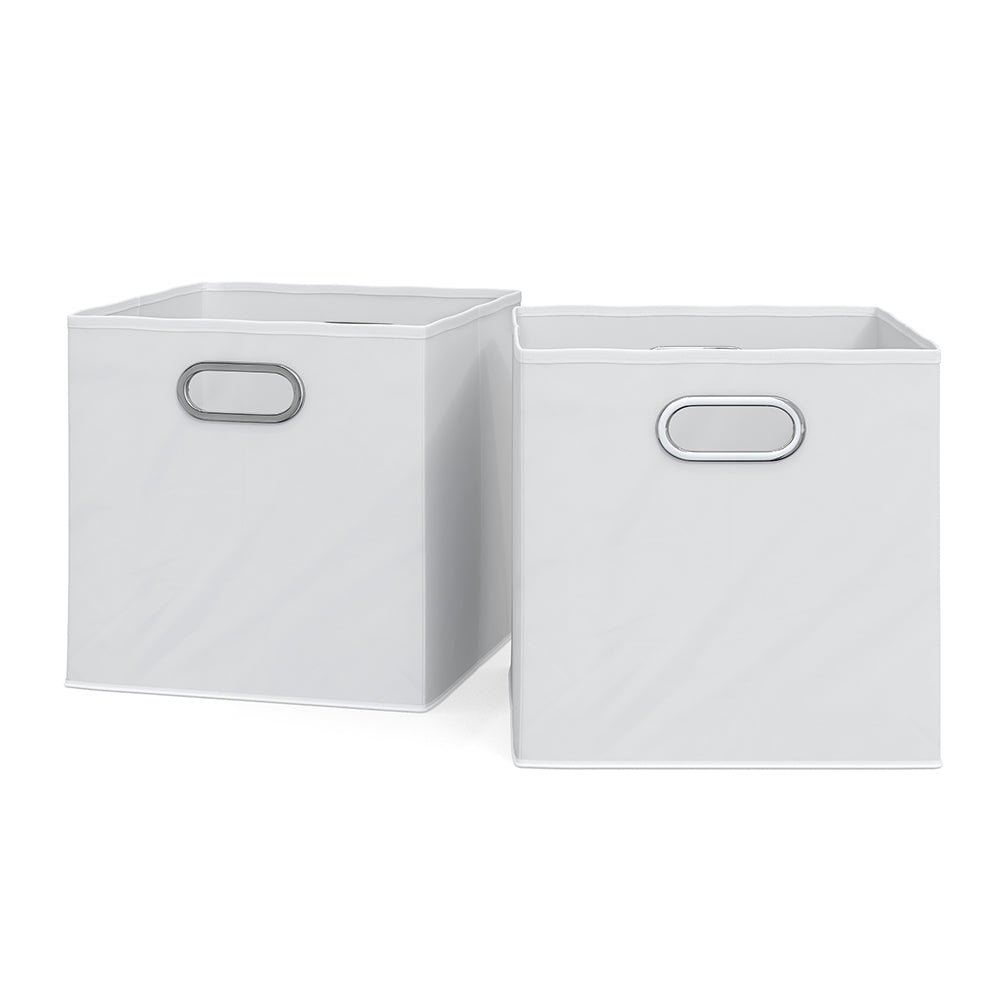 Vicco Scatola pieghevole Bianco 30 x 30 cm Set di 2