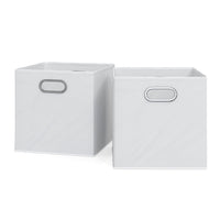 Vicco Scatola pieghevole Bianco 30 x 30 cm Set di 2