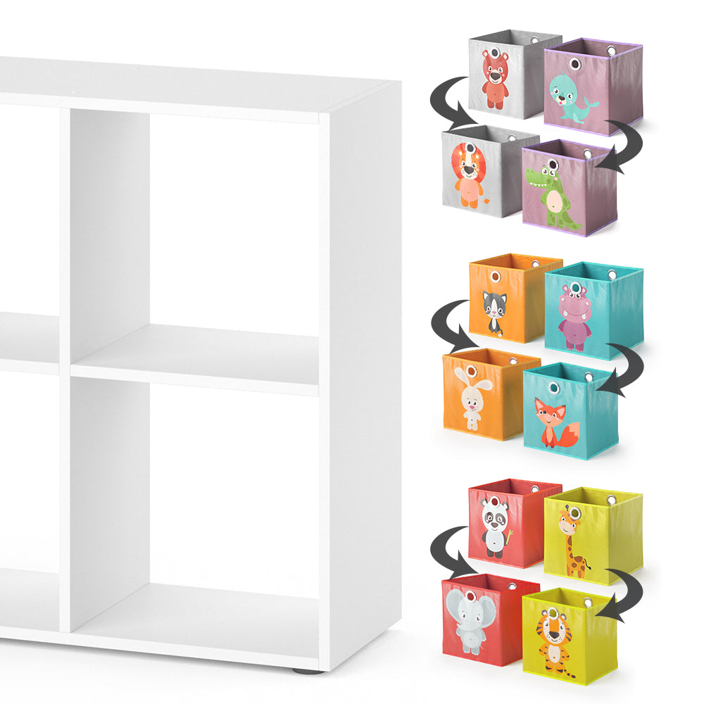Vicco Libreria bambini Bianco 72 x 107.8 cm con 6 scatole pieghevoli