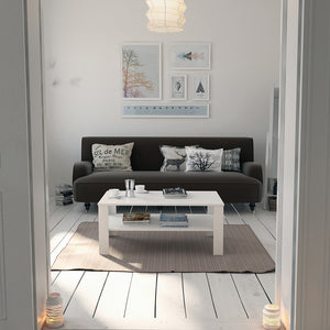 Vicco Tavolino da salotto Bianco 100 x 60 cm