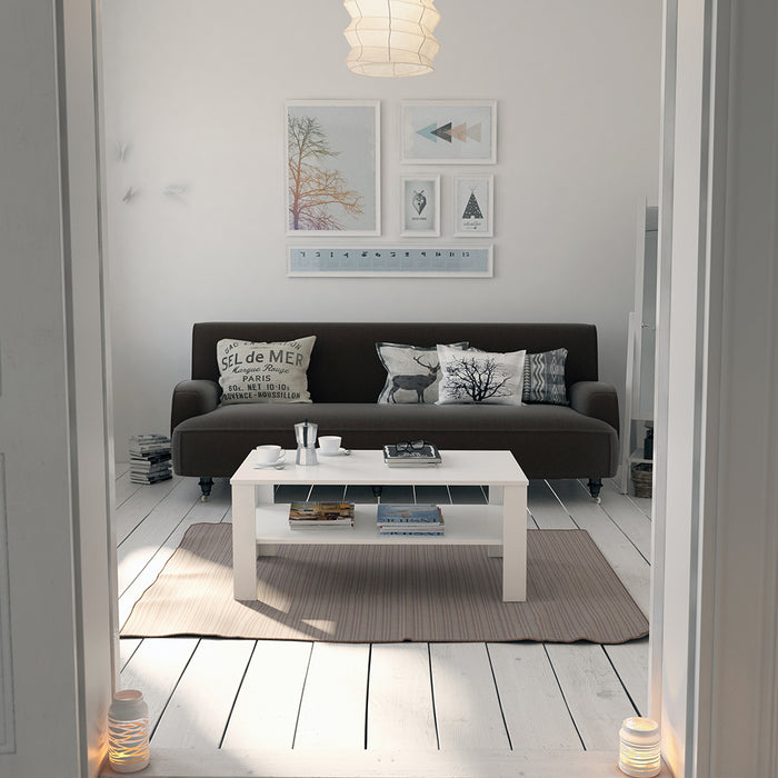 Vicco Tavolino da salotto Bianco 100 x 60 cm