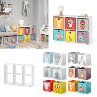 Vicco Libreria bambini Bianco 72 x 107.8 cm con 6 scatole pieghevoli