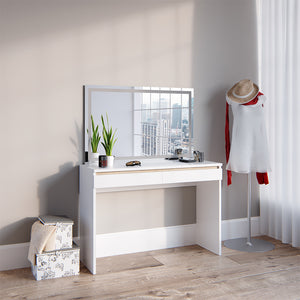 Vicco Tavolo da toeletta Bianco 120 cm con specchio a LED