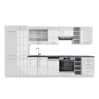 Vicco Cucina componibile Bianco lucido/bianco 355 cm , PL Antracite