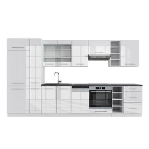 Vicco Cucina componibile Bianco lucido/bianco 355 cm , PL Antracite
