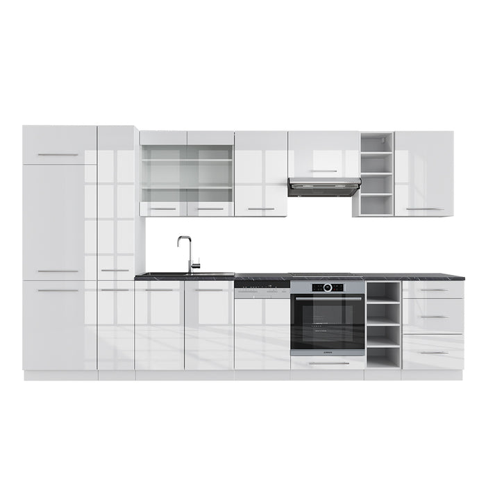 Vicco Cucina componibile Bianco lucido/bianco 355 cm , PL Antracite