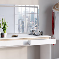 Vicco Tavolo da toeletta Bianco 120 cm con specchio a LED