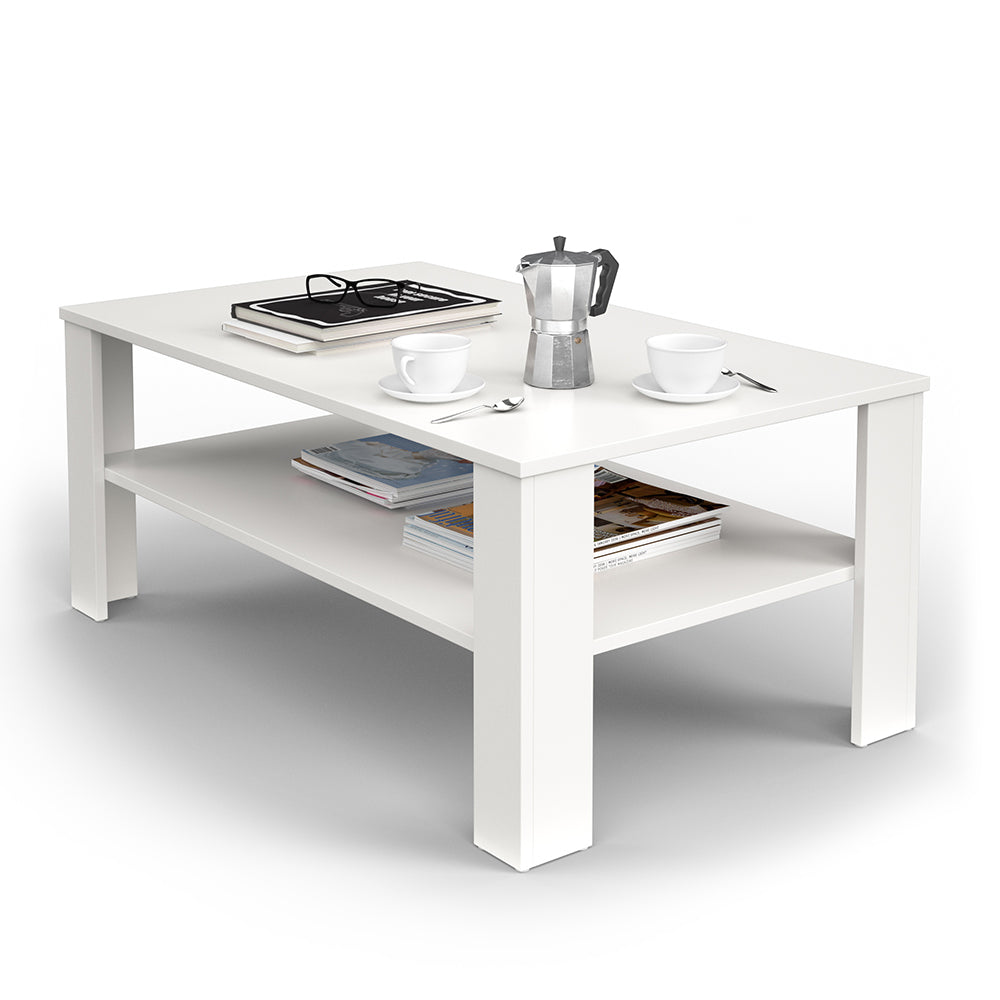 Vicco Tavolino da salotto Bianco 100 x 60 cm
