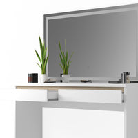 Vicco Tavolo da toeletta Bianco 120 cm con specchio a LED