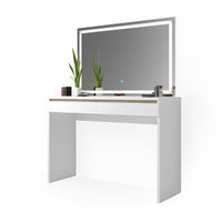 Vicco Tavolo da toeletta Bianco 120 cm con specchio a LED