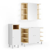 Vicco Set mobili bagno Bianco 3 parti