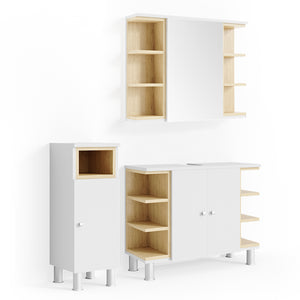 Vicco Set mobili bagno Bianco 3 parti