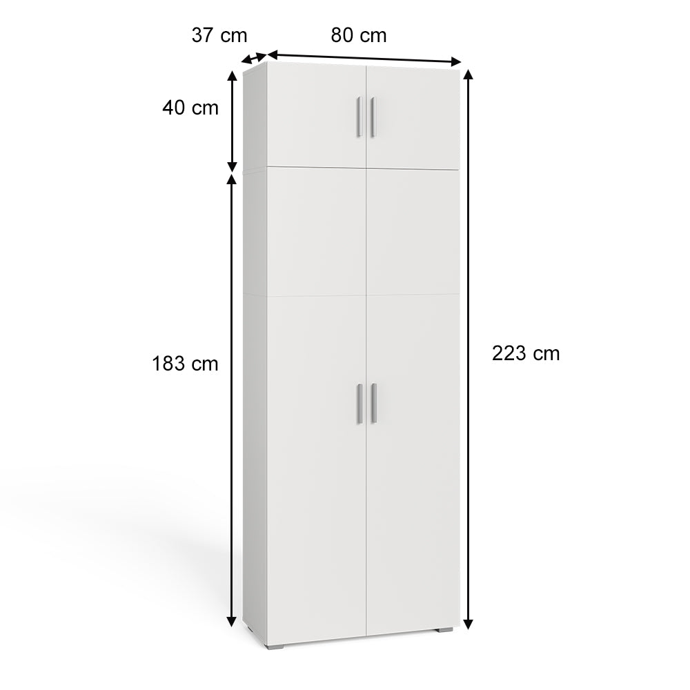 Vicco Armadio universale Bianco 80 x 182.4 cm con estensione dell'armadio