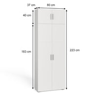 Vicco Armadio universale Bianco 80 x 182.4 cm con estensione dell'armadio