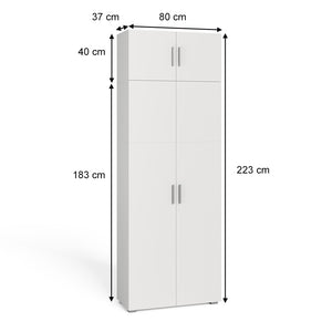 Vicco Armadio universale Bianco 80 x 182.4 cm con estensione dell'armadio