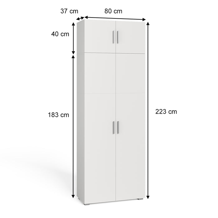 Vicco Armadio universale Bianco 80 x 182.4 cm con estensione dell'armadio