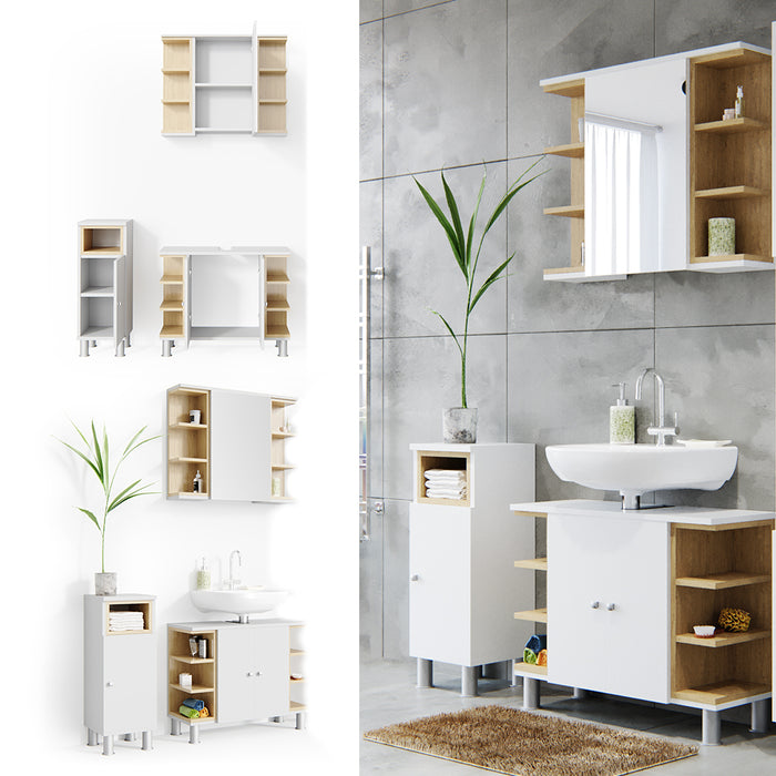 Vicco Set mobili bagno Bianco 3 parti