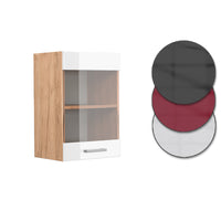 Vicco Mobile da cucina in vetro Bianco lucido 40 cm