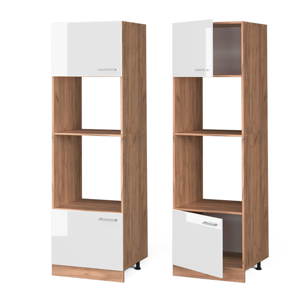 Vicco Set mobili bagno Bianco lucido 60 cm