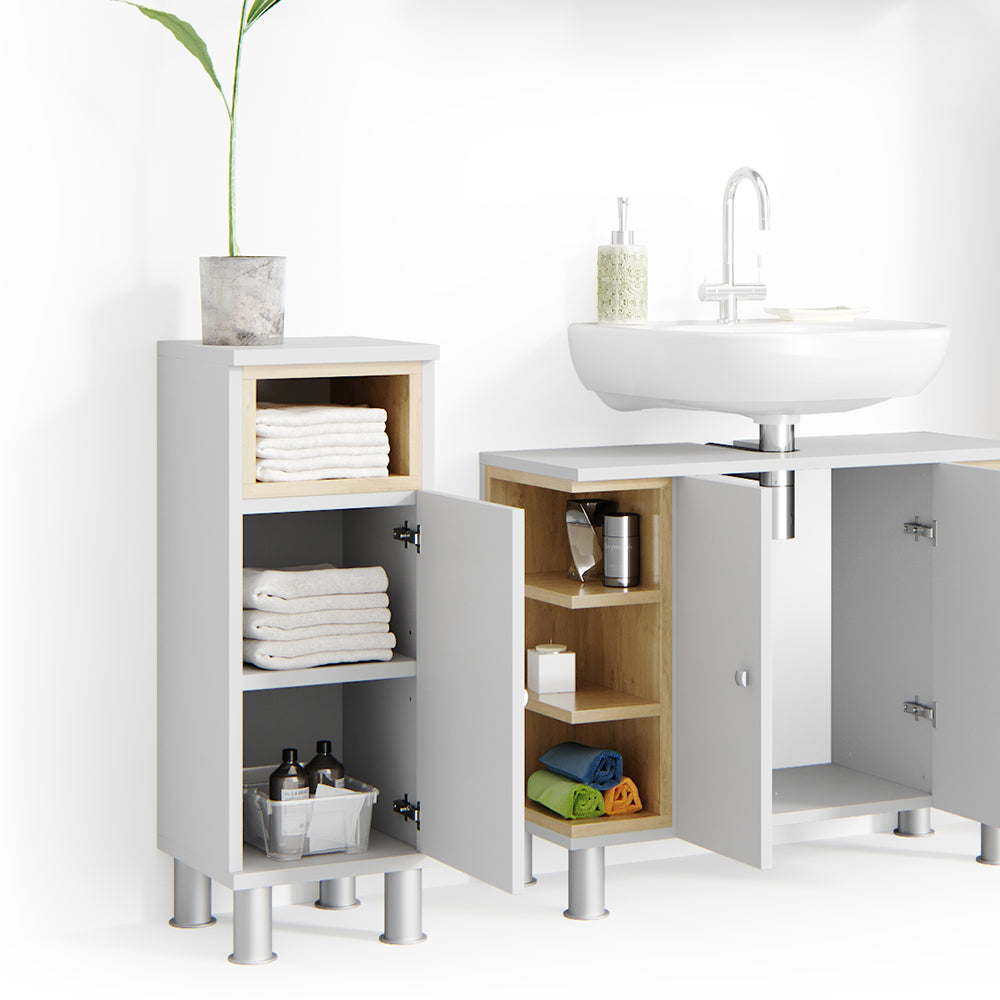 Vicco Set mobili bagno Bianco 3 parti