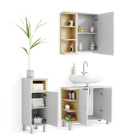 Vicco Set mobili bagno Bianco 3 parti