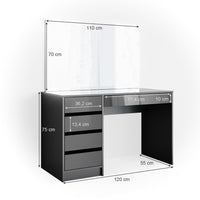 Vicco Tavolo da toeletta Antracite 55 cm