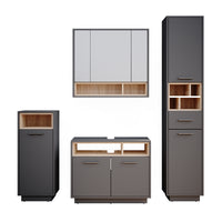 Vicco Set mobili bagno Antracite 4 parti