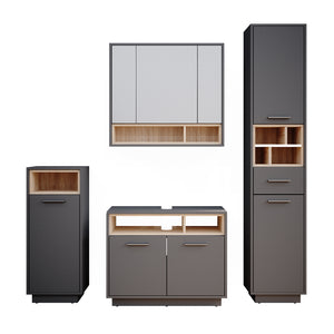 Vicco Set mobili bagno Antracite 4 parti